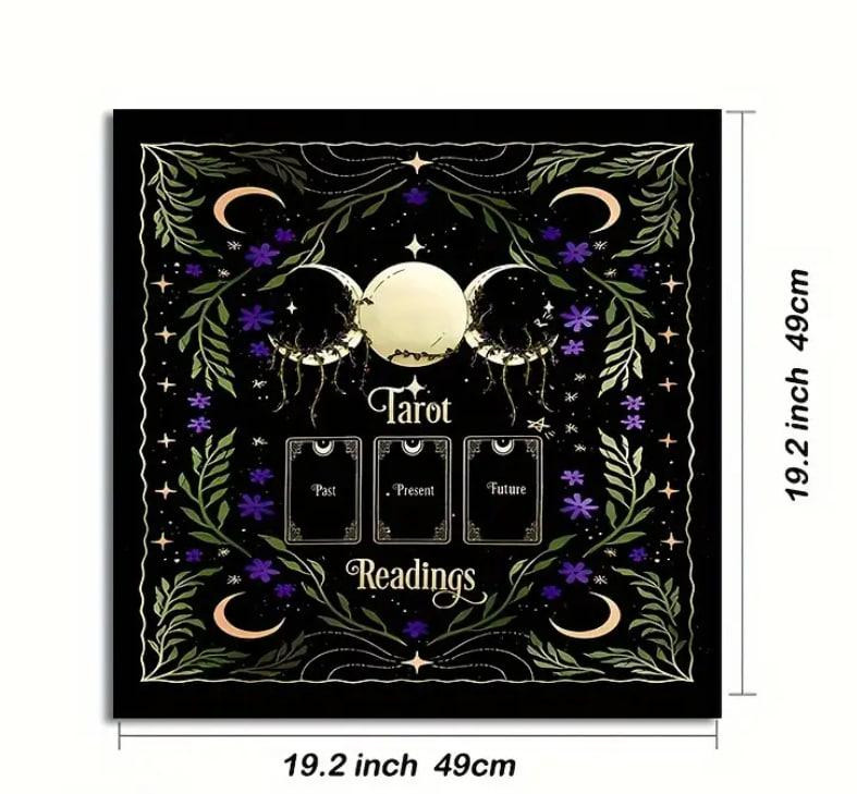 Алтарная скатерть для карт Таро и Рун. Скатерть для гадания 49*49 см.Скатерть тройная луна, фазы Лун Киев - изображение 2