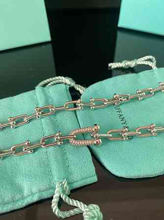 Тиффани цепь крупная посеребрение / с цирконием / упакована в мешочек Tiffany Одесса