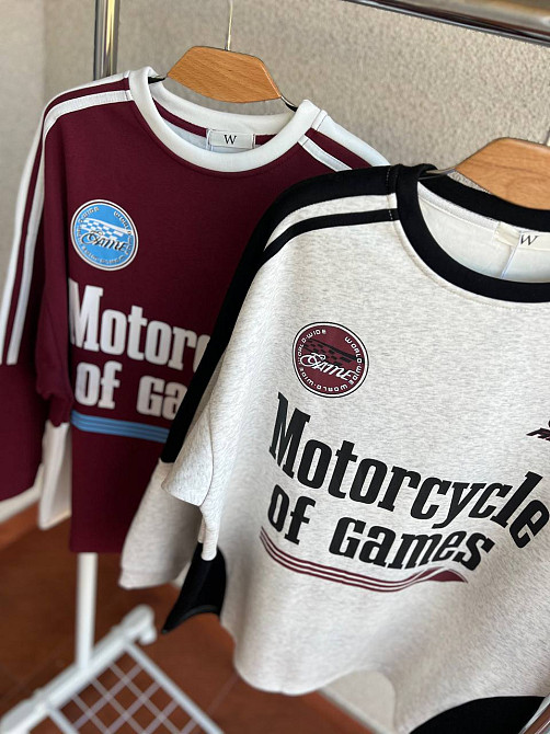 Свитшот женский W 9271 оверсайз широкий покрой надпись лампа утепленная на меху, бордовый, one size Киев - изображение 20