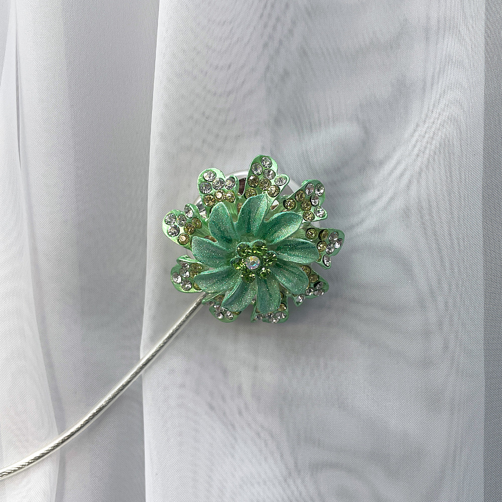 Магніти для штор та гардин "Flowers" набір 2 шт М'ятний (81-219) Київ - фото 2