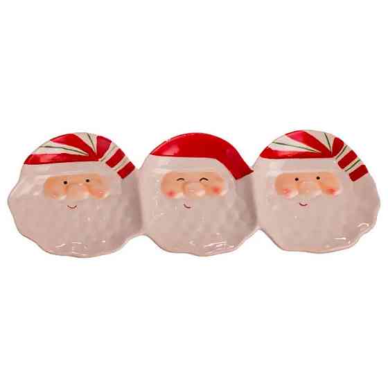 Блюдо сервірувальне новорічне для закусок Santa Claus 33.5×12.5 (см) з порцеляни CR-1-33 Київ