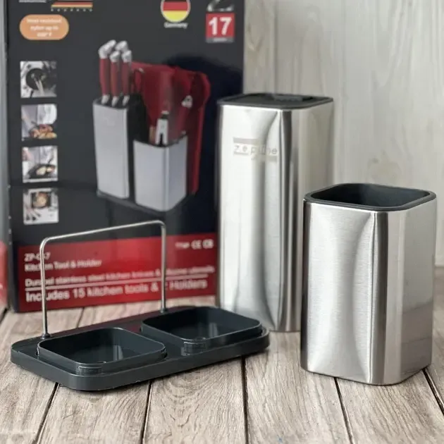 Набор кухонных ножей и принадлежностей Zep-Line ZP-047 на подставке 17 предметов Коломыя - изображение 5