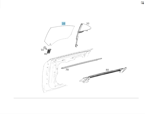 Mercedes-Benz  A1177350110 Скло задніх лівих дверей CLA C117 Одеса