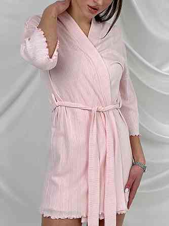 Домашний халат из трикотажа бамбук Розовый XS/S Харьков