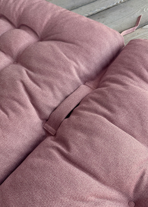 Подушка для стільців (50x120х8 см) подвійна Decorator Мальмо колір пудровий 84-125 Київ - фото 6