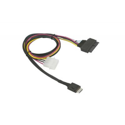 Кабель для передачі даних Supermicro OCuLink SFF-8611 (x4) to SFF-8639 U.2 with 4 Pin Power Cable (CBL-SAST-1011) Вінниця - фото 1