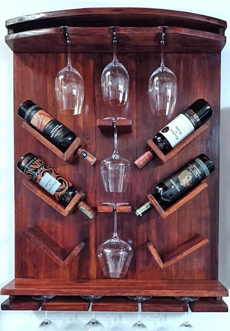 Настенная винная полка 