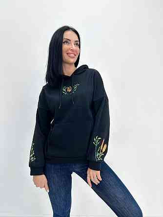 Утепленный худи с патриотическим принтом 