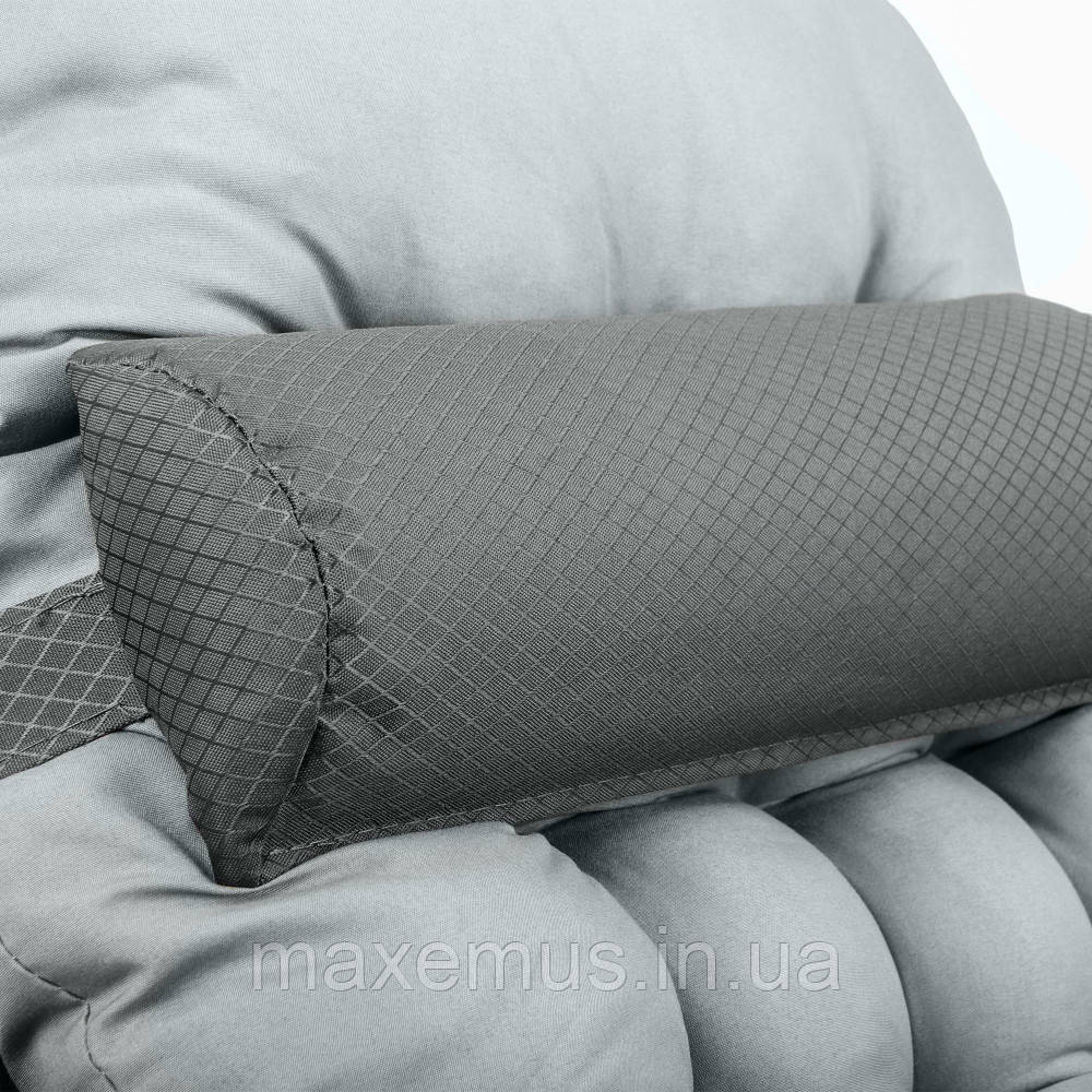 Раскладной шезлонг-кресло садовый туристический Bonro B-02 Серый + подушка (нагрузка до 150 кг) Мостиска - изображение 20