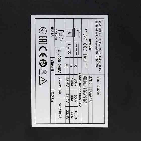 Інверторний зварювальний апарат Procraft RWI-240,Надійний інверторний зварювальний апарат 140 А струм Львів