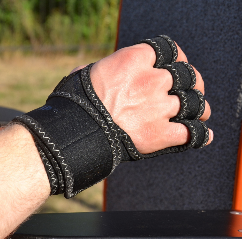 Рукавички для фітнесу MadMax MFG-303 MAXGRIP neoprene wraps Black/Grey L/XL Кам'янське - фото 2