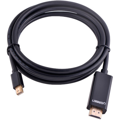 Кабель мультимедийный miniDisplayPort M to HDMI M 1.5m MD101 4K black Ugreen (20848) Винница - изображение 9