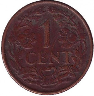 Монета 1 цент. 1959 рік, Нідерландські Антильські острови. Полтава - фото 1