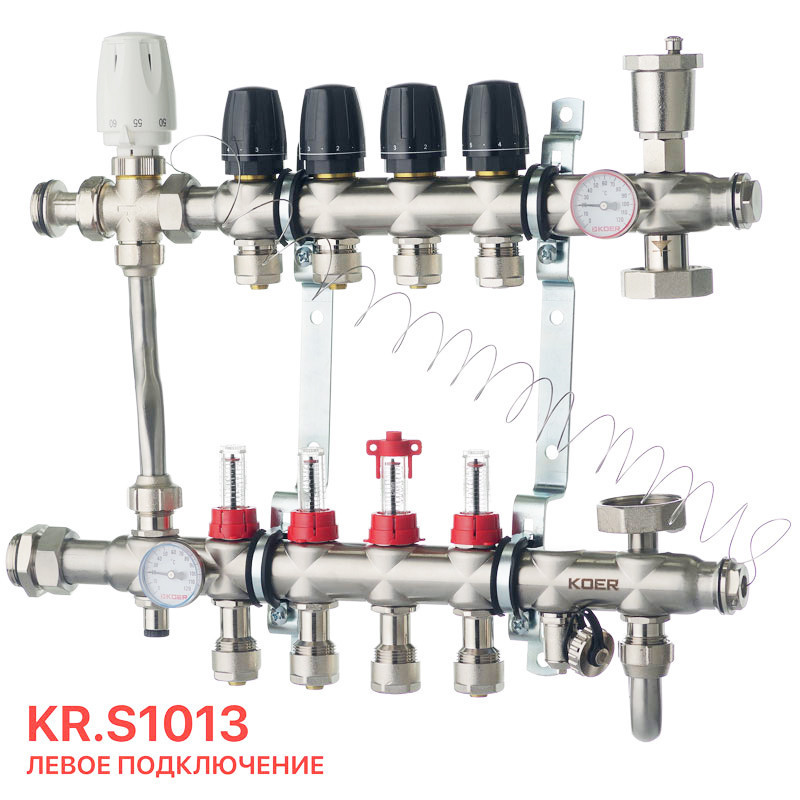 Колектор з вбудованим смесит. вузлом Koer KR.S1013-4 1 "х4 SUS304 і євроконус 3 / 4-16   ( KR2947 ) 32094 Харків - фото 4