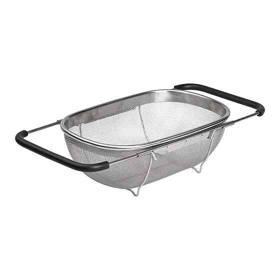 Zhongjing Друшляк сито на раковину для миття овочів та фруктів 29х19х10 см з нержавіючої сталі Киев