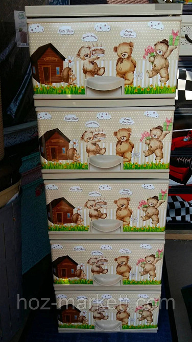 Комод детский Мишки беж на 5 ящиков Турция Харьков - изображение 1