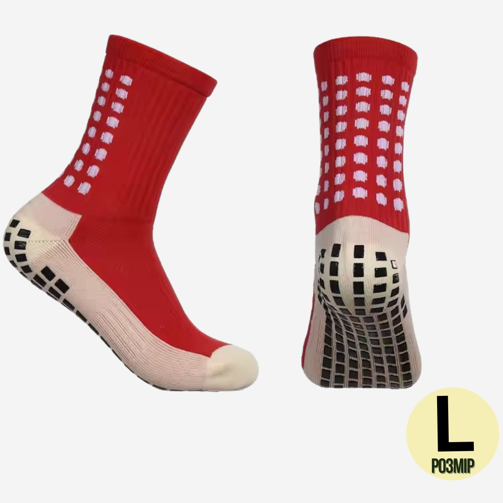 Шкарпетки футбольні, тренувальні, ігрові, спортивні з антиковзаючим покриттям, розмір L, колір червоний Кам'янець-Подільський - фото 5