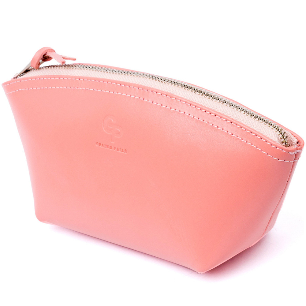 Жіноча косметичка зі шкіри Amelin GRANDE PELLE 11299 Пудровая Київ - фото 1