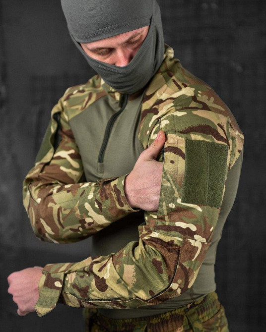 Тактична сорочка убакс олива під бронежилет, бойова сорочка ubacs піксель з кишенями для налокітників Одеса - фото 6
