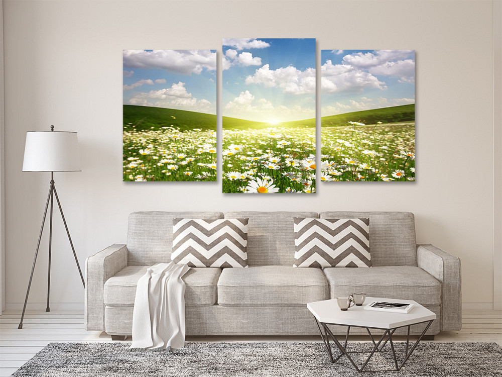 Модульна картина у вітальню/ спальню Сонце в ромашках Art-536_3 100x150 см Київ - фото 2