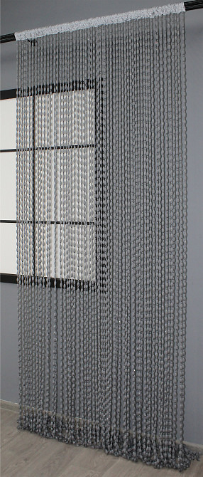 Штори-нитки "Шиніл" з люрексом Темно-сірий 300х300см 1 шт (61-040) Київ - фото 4