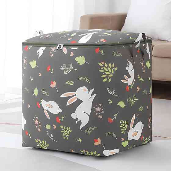 Мешок для белья в ванную комнату, спальню или детскую, корзина для вещей с принтом Зайки 50х47х36 Каменец-Подольский