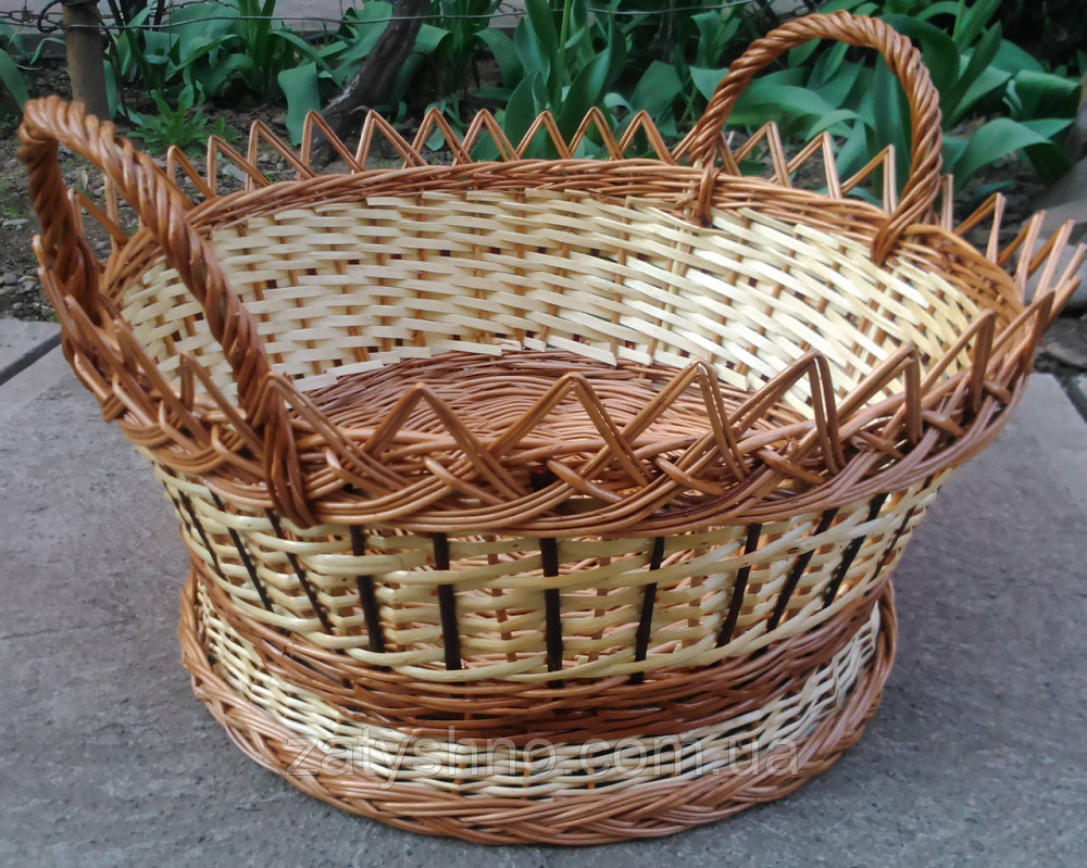 Кошик плетений з двома ручками Київ - фото 1