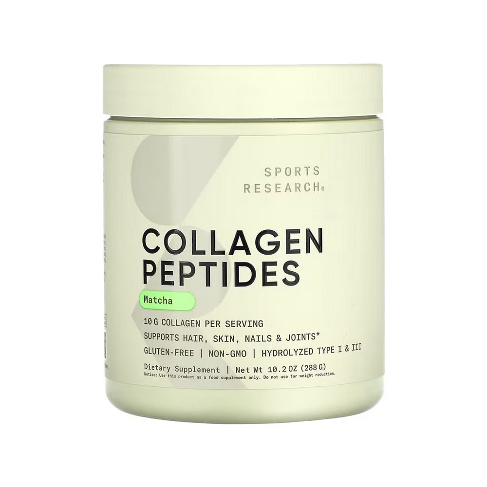 Пептиди колагену гідролізовані Sport Research Collagen Peptides Organic Matcha 288g зелений чай матча Київ - фото 1