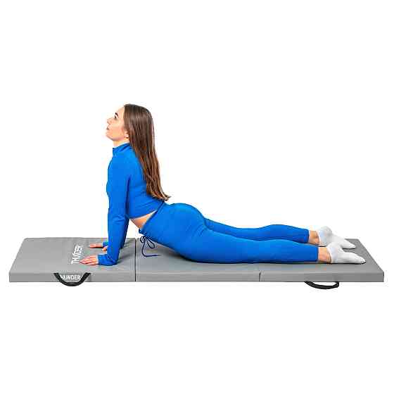 Мат гимнастический THUNDER MG-02, 180 х 60 х 5 см, серый Киев