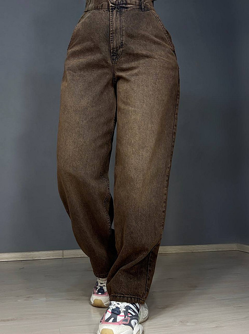 Джинси жіночі Its Basic 2952-4 skater fit з косими кишенями коричневі, коричневий, 40, 40, 85 см, 115 см Київ - фото 9