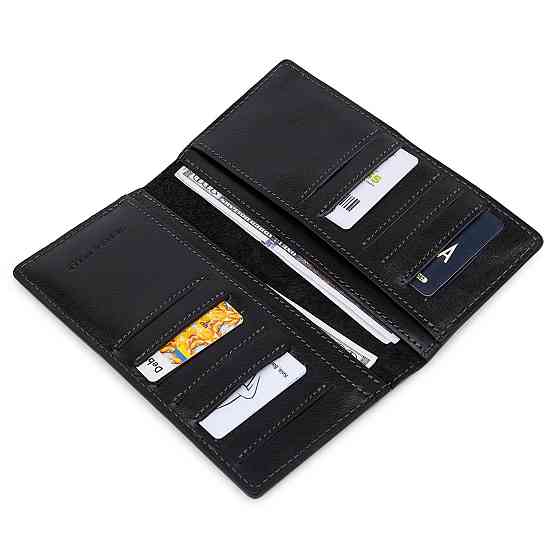 Практичне чоловіче портмоне GRANDE PELLE 11559 Чорний Київ