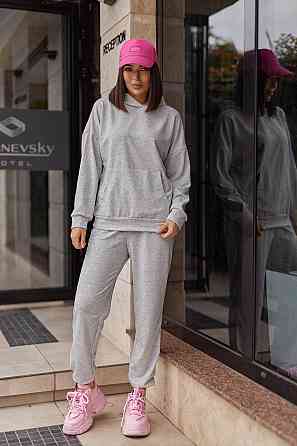 Спортивний костюм худі та джогери "Dante" | Батал | Розпродаж моделі Сірий, 50-52 Київ