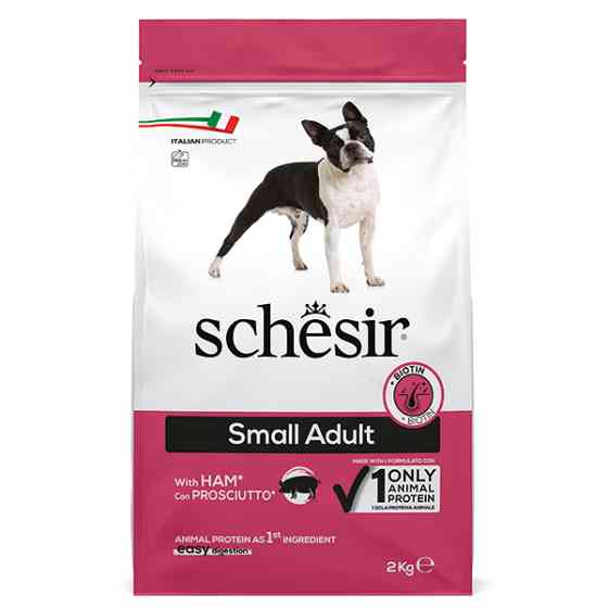 Schesir Dog Small Adult Ham ШЕЗІР ДОРОСЛИЙ МАЛИХ ШИНКА сухий монопротеїновий суперпреміум корм для собак малих порід Київ