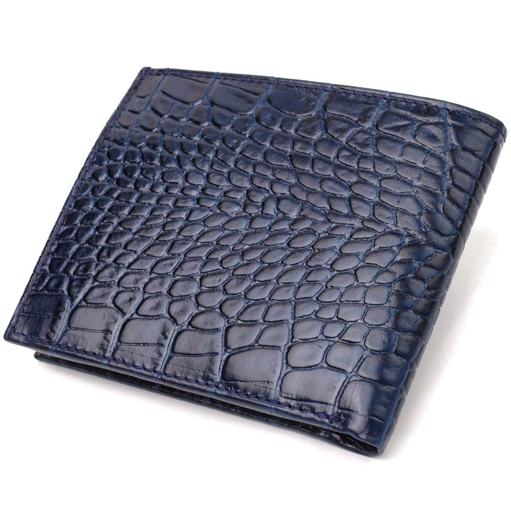 Цікаве чоловіче портмоне з натуральної фактурної шкіри CANPELLINI 21774 Синє Київ - фото 9