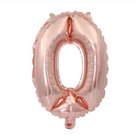 Шарик цифра 0 праздничная 16 дюймов розовое золото Киев