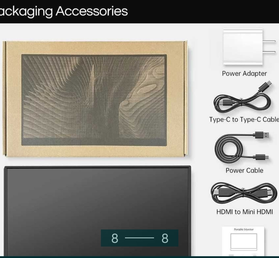 Монитор Портативный: 4K 3840*2160p UHD , ADS -IDS (100%DSI- P3) 14