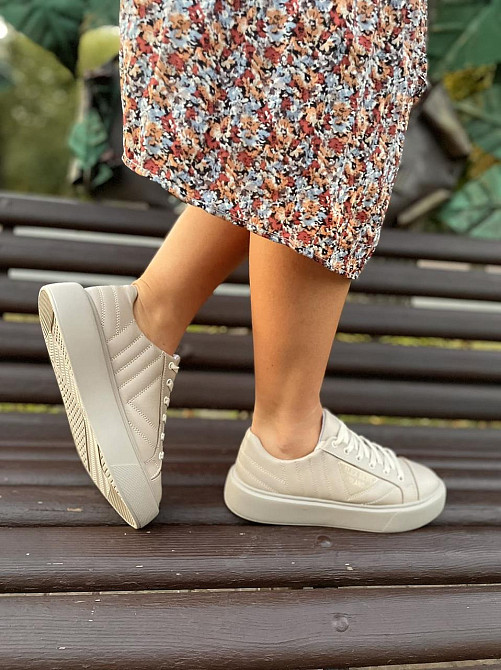 ALEX BENZ Кросівки жіночі ALEX BENZ 1016 капучіно (весна-осінь, шкіра натуральна) (4775) Коломия - фото 9