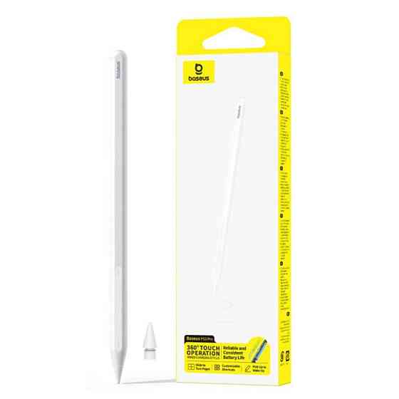 Стилус Baseus Smooth Writing PS3 Pro 360° Touch Operation Wired Charging Stylus Moon White (With Type-C*1 Cable and Tip*1) Одеса