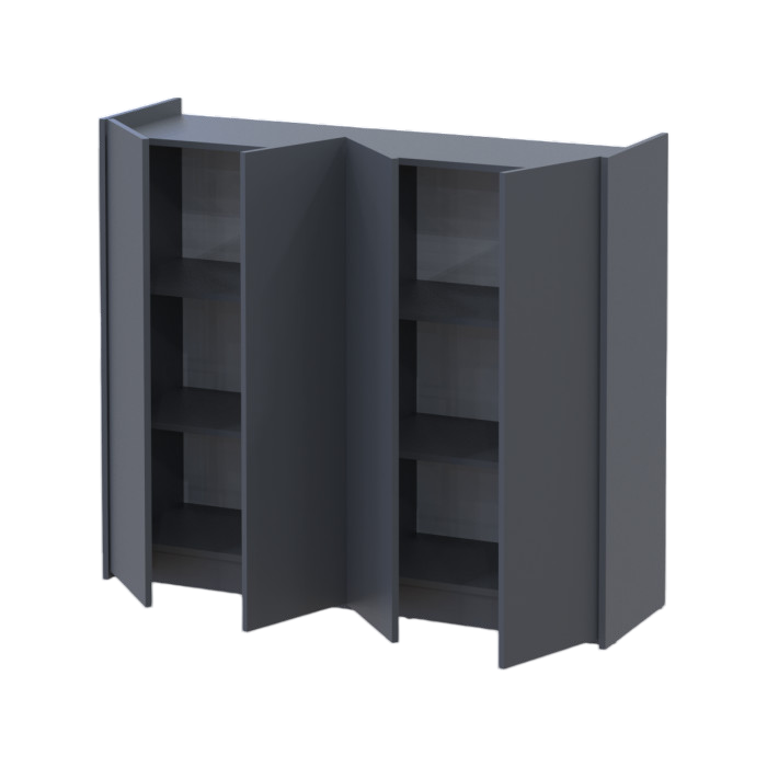 Тумба для обуви Doros Кассель Графит 4 ДСП 128х40х110 (41516215) Днепр - изображение 3