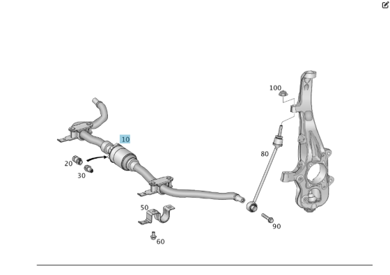 Mercedes-Benz  A1663231465 Стабілізатор передньої підвіски ML/GLE W166 GLE Coupe C292 GL/GLS X166 Одеса
