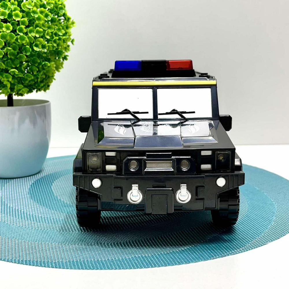 Сейф-скарбничка Машина поліцейська 3в1 з кодовим замком 30см Чорна (DSM-6672) Чернігів - фото 4