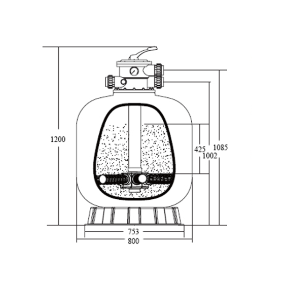 Песочный фильтр для бассейна Emaux P500 10.8 м3\ч Киев