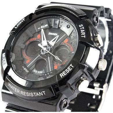 Мужские спортивные часы Skmei 0966 (Черные) Киев - изображение 9