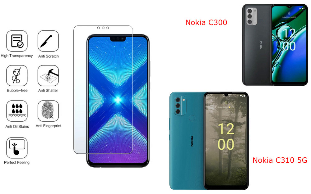 Защитное стекло NeoGlass для Nokia C300, Nokia C310 5G – ультрапрозрачное и устойчивое Киев - изображение 4
