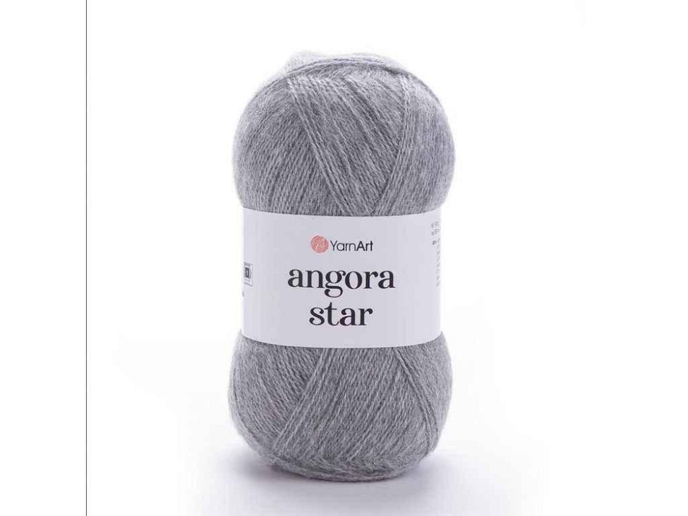 Пряжа Angora Star светло-серый 80% акрил 20% шерсть 500м 100г 5шт/уп 3072 ТМ YarnArt Киев - изображение 1