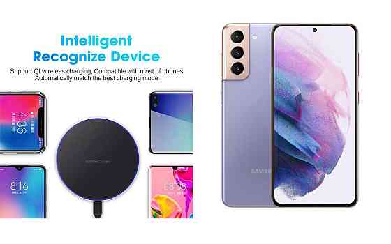 Беспроводное зарядное устройство Copper до 30W для Nothing Phone (4a) Pro, USB-C, LED Киев