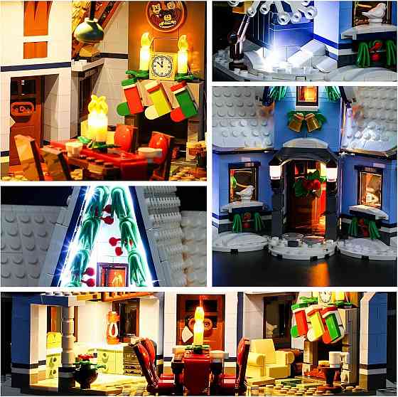 YEABRICKS LED освещение для Lego 10293 Santa’s Visit, с дистанционным управлением (Lego не в комплек Киев