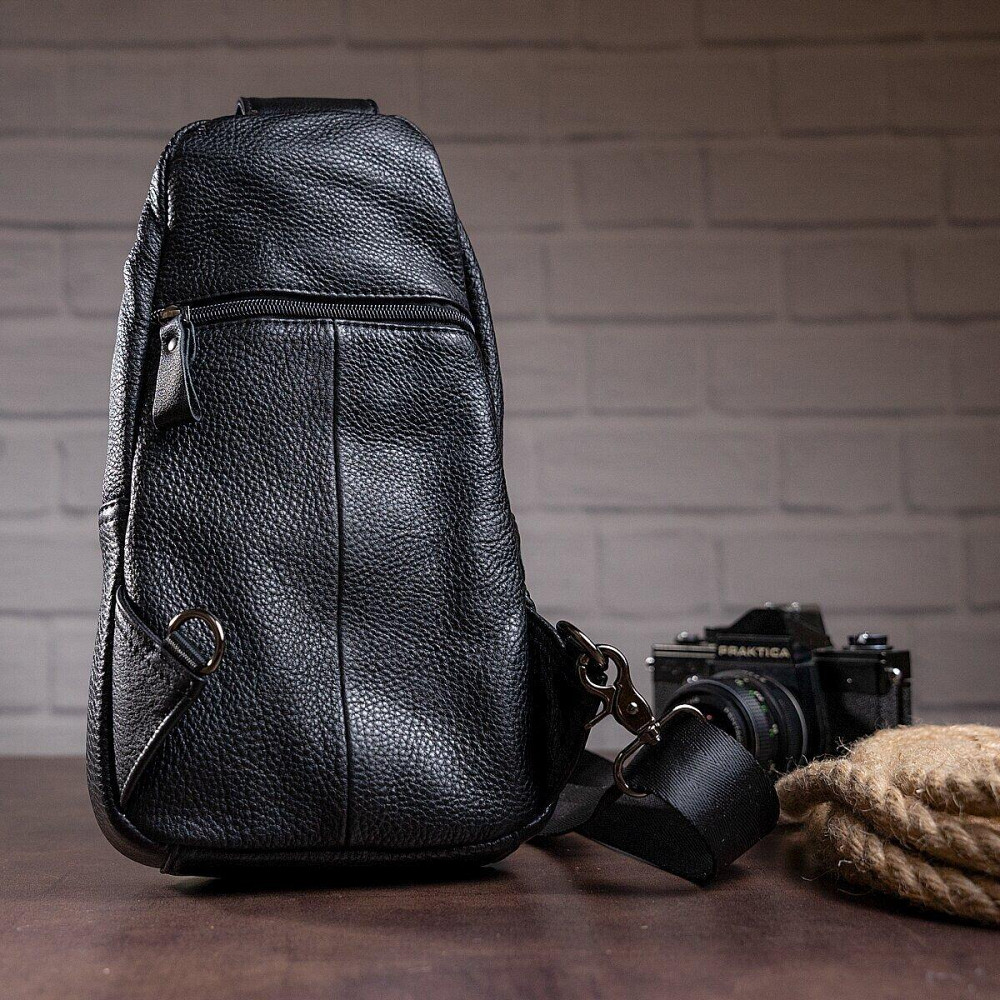 Сумка мужская из кожи через плечо Vintage 14784 Черная Киев - изображение 6