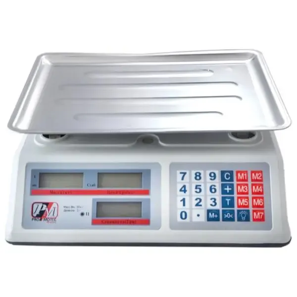 Весы торговые электронные со счетчиком цены на 50 кг. PM 5051 Promotec с аккумулятором 6 вт Коломия - фото 1