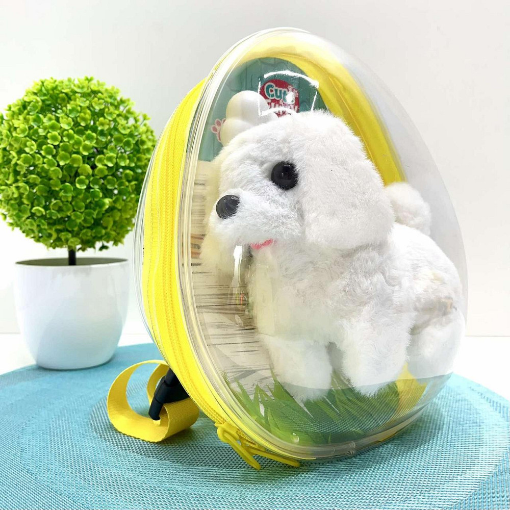 Собачка інтерактивна ходить видає звуки ворушить хвостиком у рюкзаку Біла (777-23B) Чернигов - изображение 7